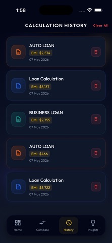 Flexi EMI - Loan Calculator iPhone screenshot