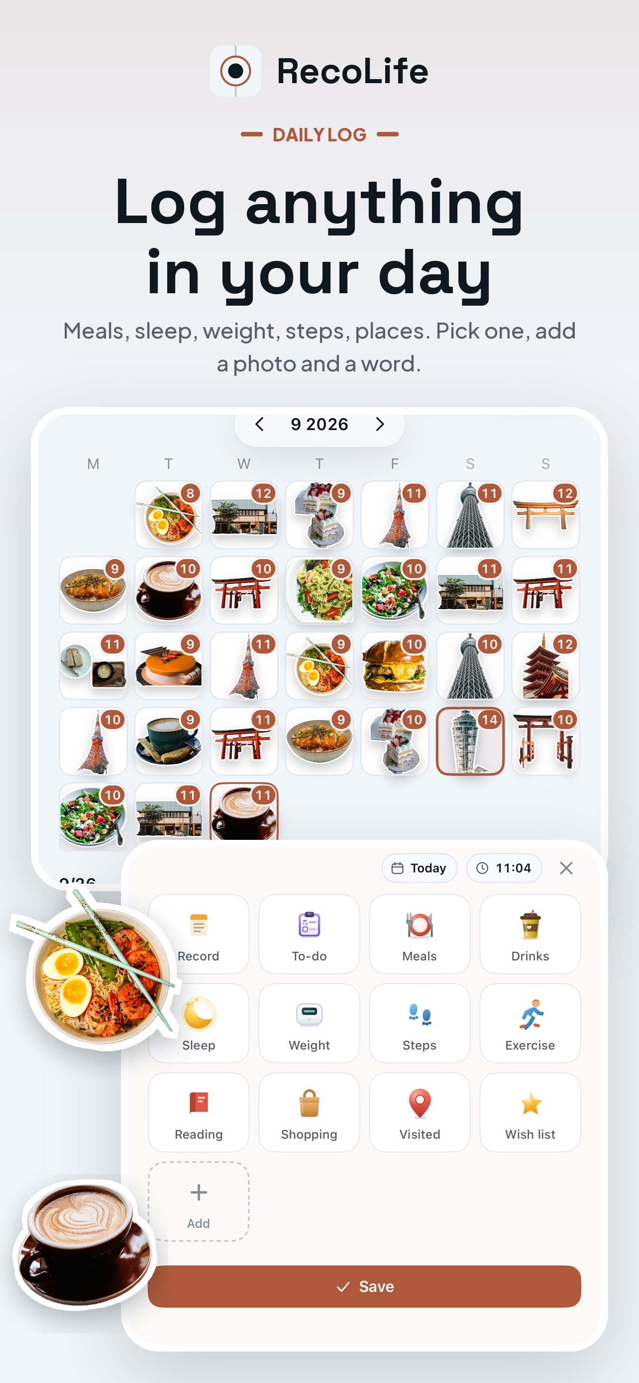 Screenshot 1 of RecoLife: Daily Life Log