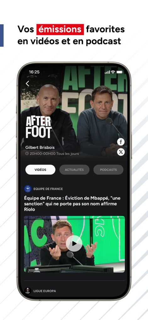 RMC Sport News, score en live - Les utilisateurs peuvent retrouver les replays de leurs émissions préférées ainsi que des extraits vidéo, enrichissant leur expérience avec des contenus exclusifs.