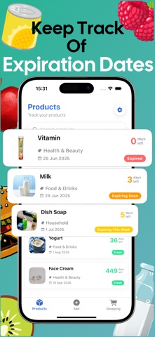 Fridge: Grocery List & Alarms screenshot