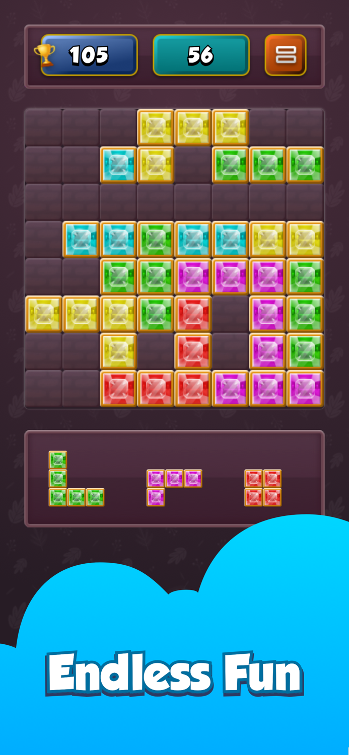 Gems Puzzle - Matching Blocks