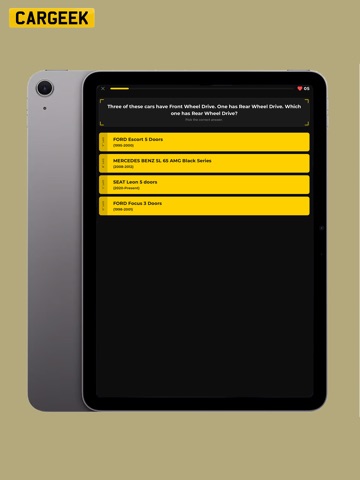 CarGeek - Car Quiz & Games iPad screenshot