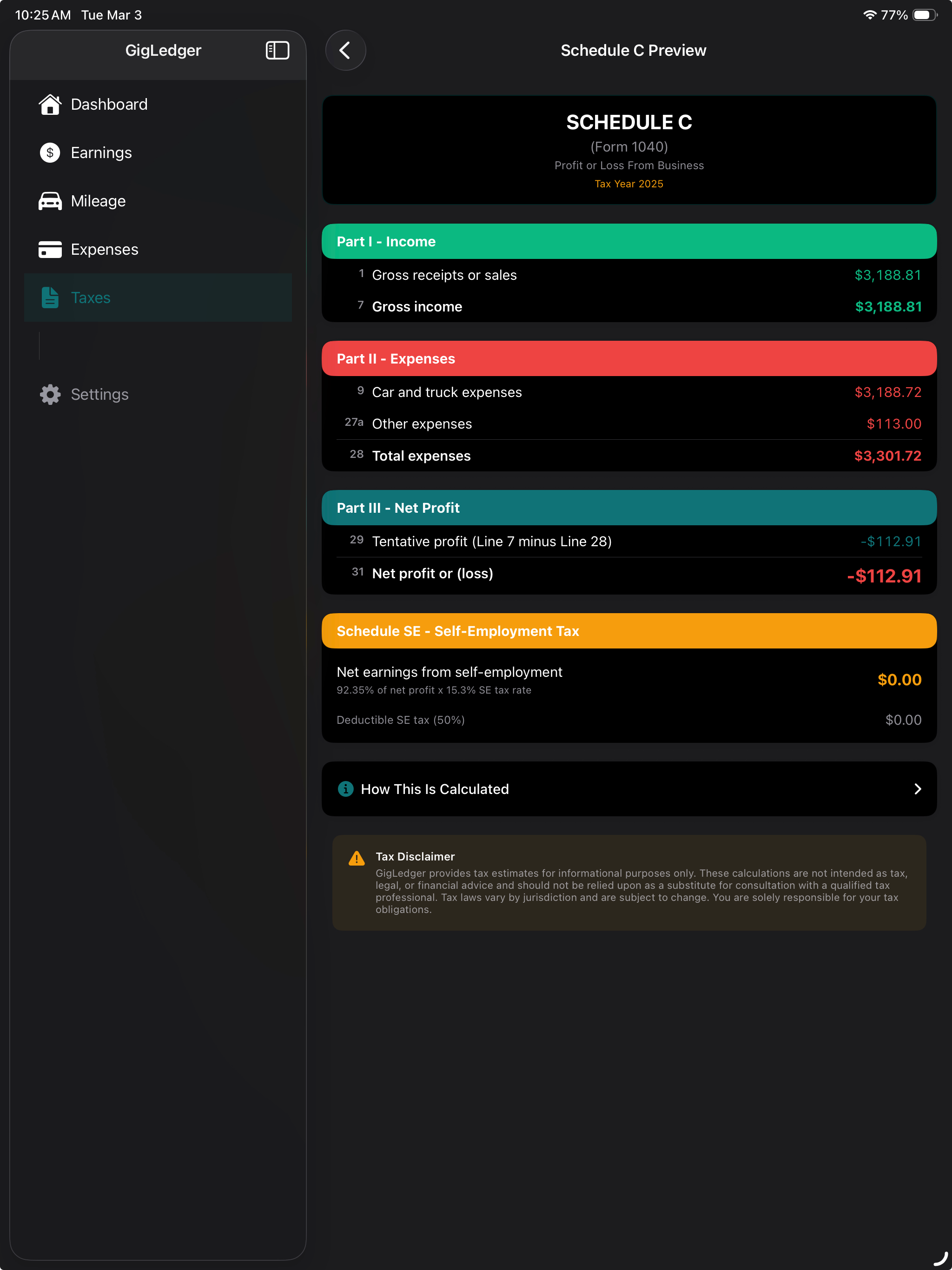 GigLedger - Gig Tax Tracker
