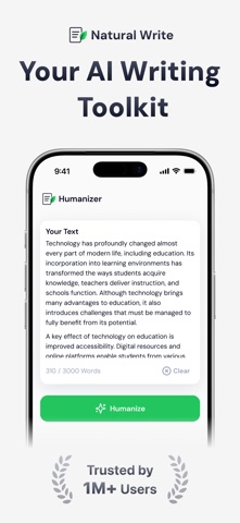 Natural Write: AI Humanizer Screenshot 1 of 5