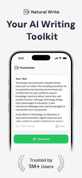 Natural Write: AI Humanizer Screenshot 1 of 5