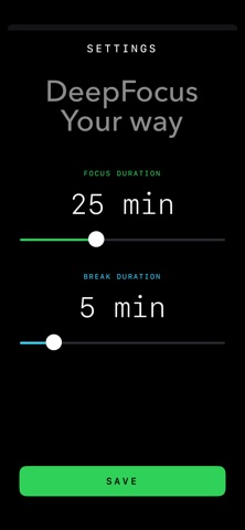 DeepFocus - Pomodoro Timer screenshot