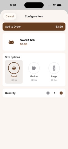 Local Coffee House Kiosk screenshot