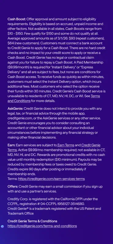 Credit Genie: Get Cash Advance screenshot 7 of 7