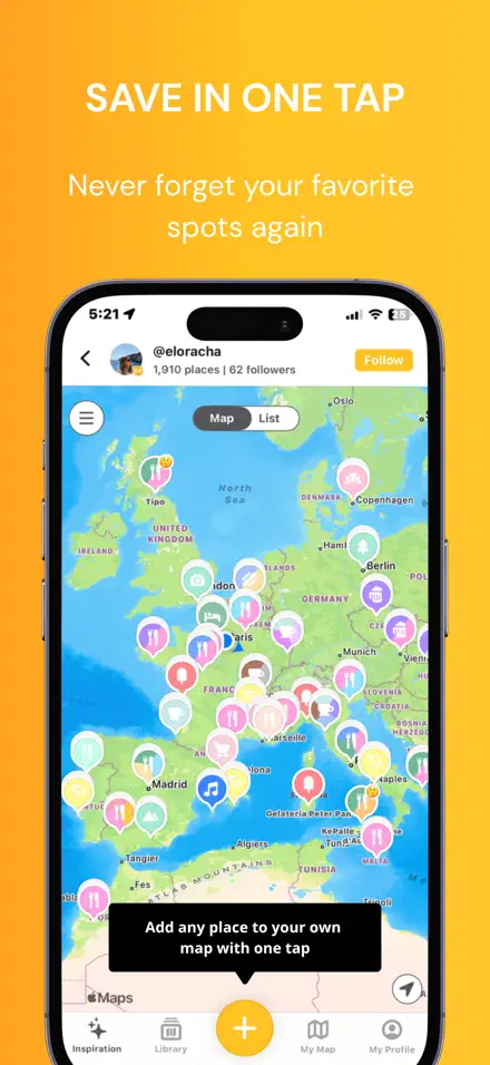 Mapstr screenshot 1