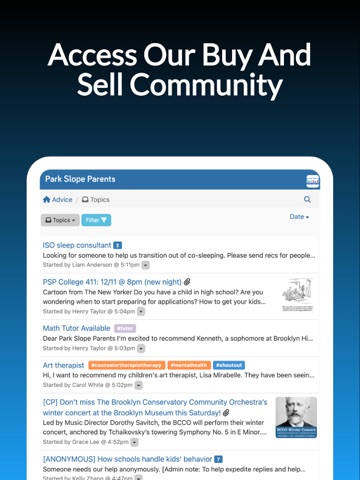 Park Slope Parents Groups App ipad screenshot 2