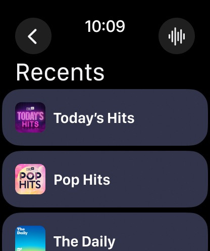 TuneIn Radio: Music & Sports: official Apple Watch preview 3 (opens full image in a new tab)