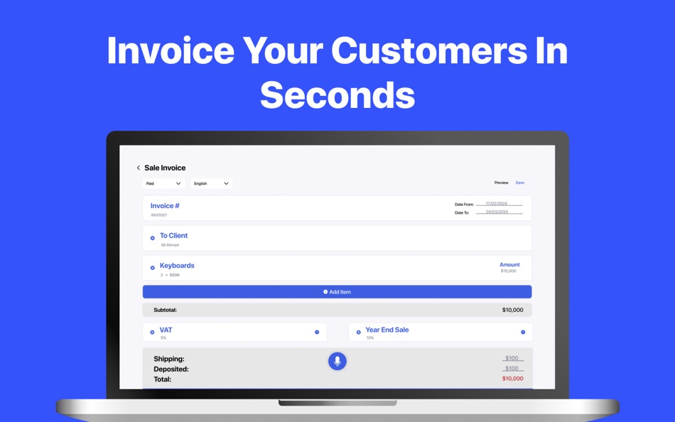 #2. invoiceGo:Easy Invoice Maker! (macOS) 由: Limits Pushers
