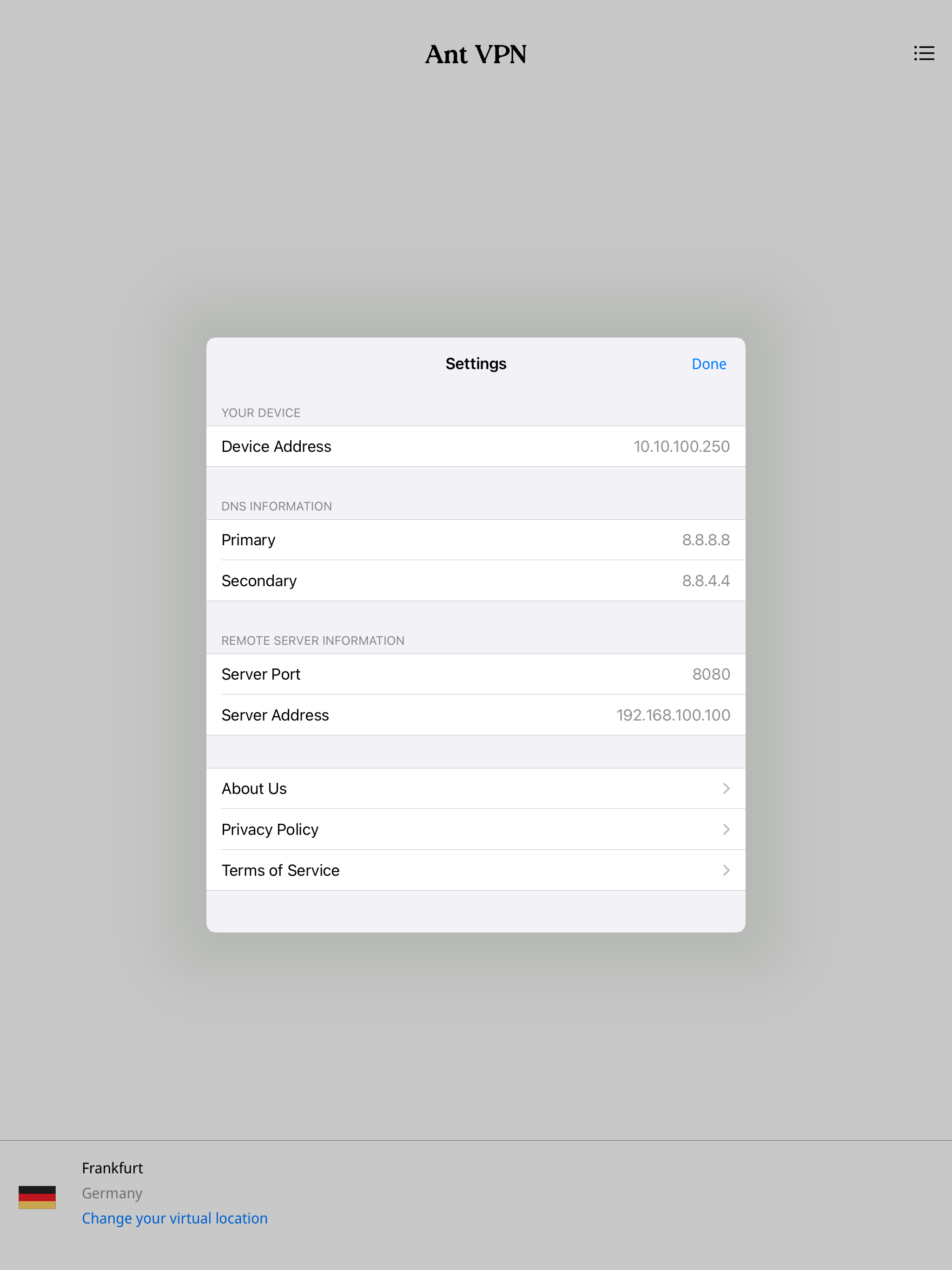 Ant VPN screenshot 8