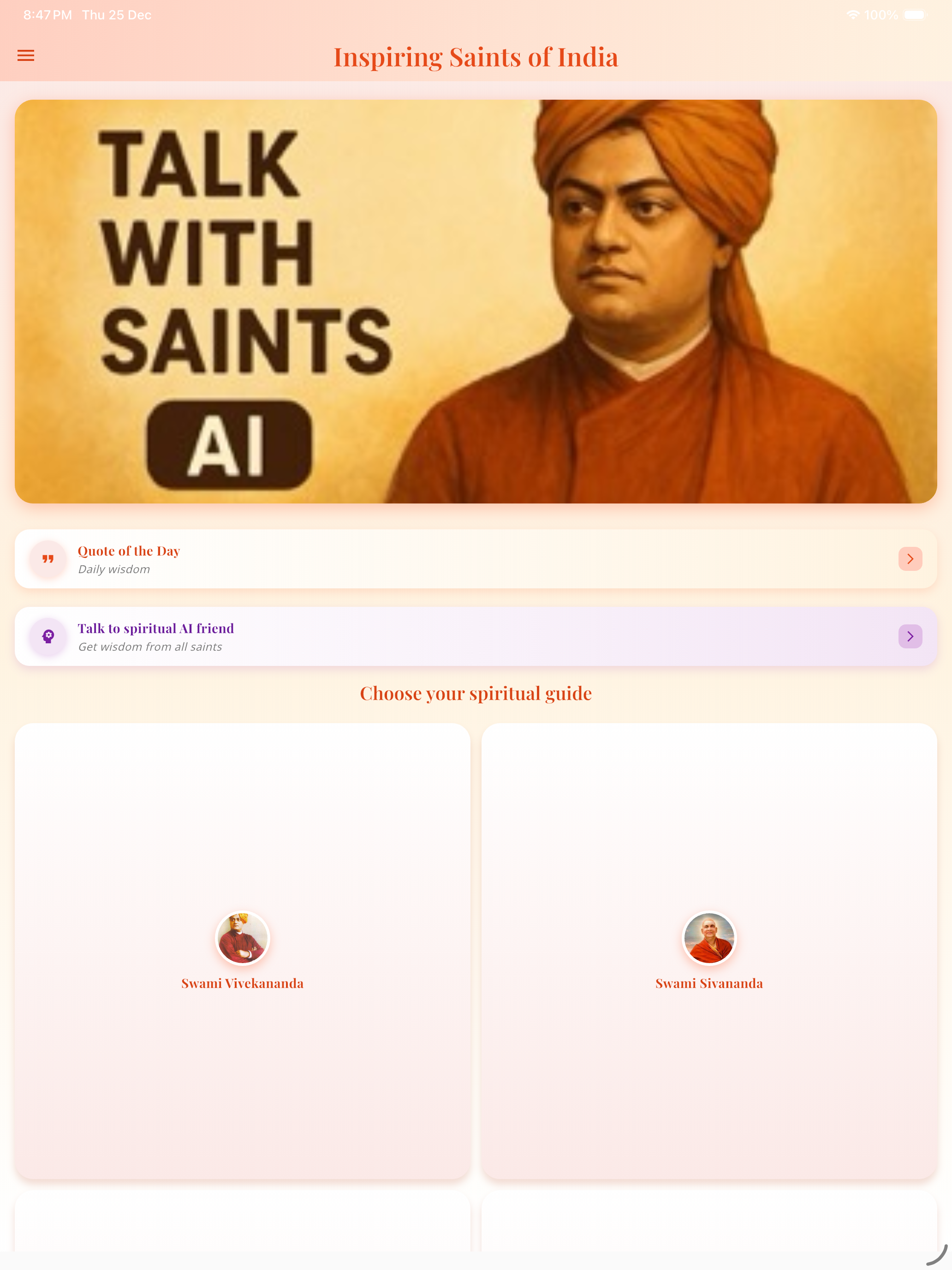 Talk with Saints - AI