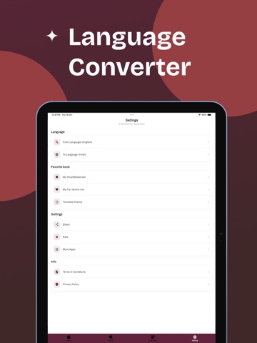 English to Hindi Translator iPad screenshot