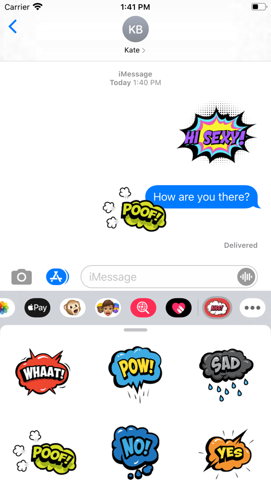 Comic Words Emotion Stickers - 1.2 - (iOS)