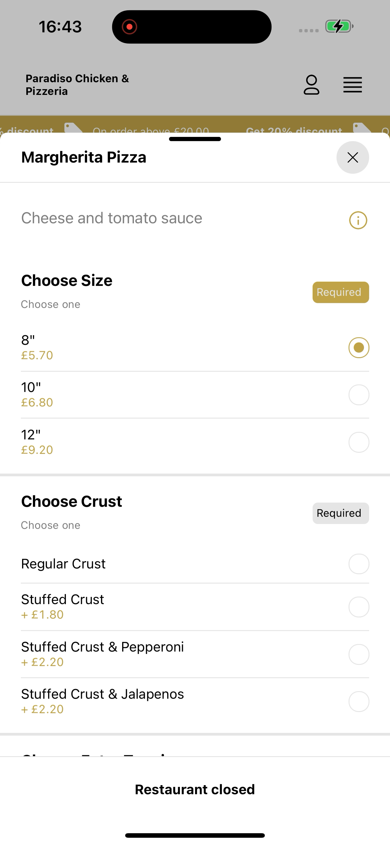 Paradiso Chicken & Pizzeria UK screenshot 8