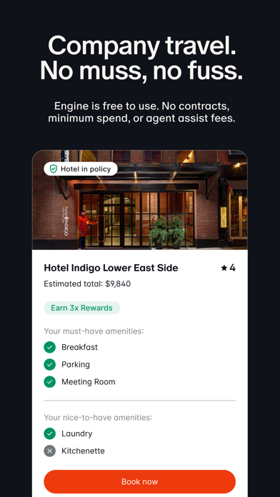 Engine Corporate Travel Screenshot