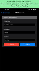 Paycheck Budget Plan screenshot