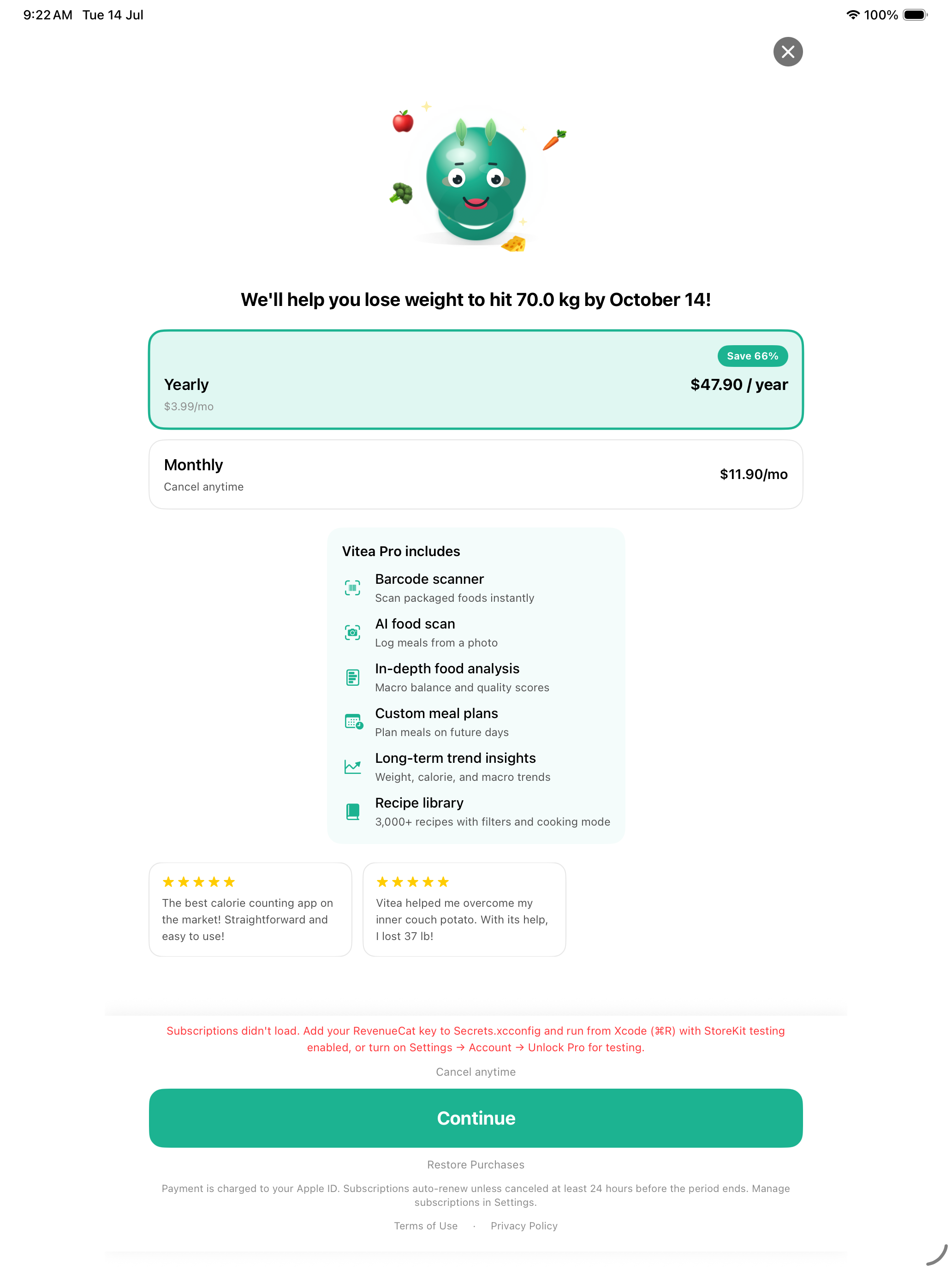 Vitea: Calorie & Food Tracker screenshot 13