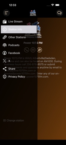 Power 107.5 FM screenshot