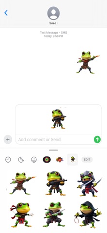 Ninja Frog Stickers screenshot