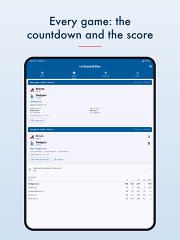 Los Angeles Baseball News Blue iPad screenshot