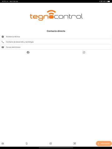 TEGNOCONTROL iPad screenshot