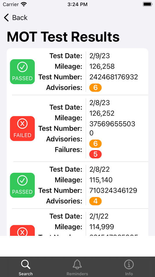 #7. Car Check MOT History Search (iOS) 게시자: John Benson