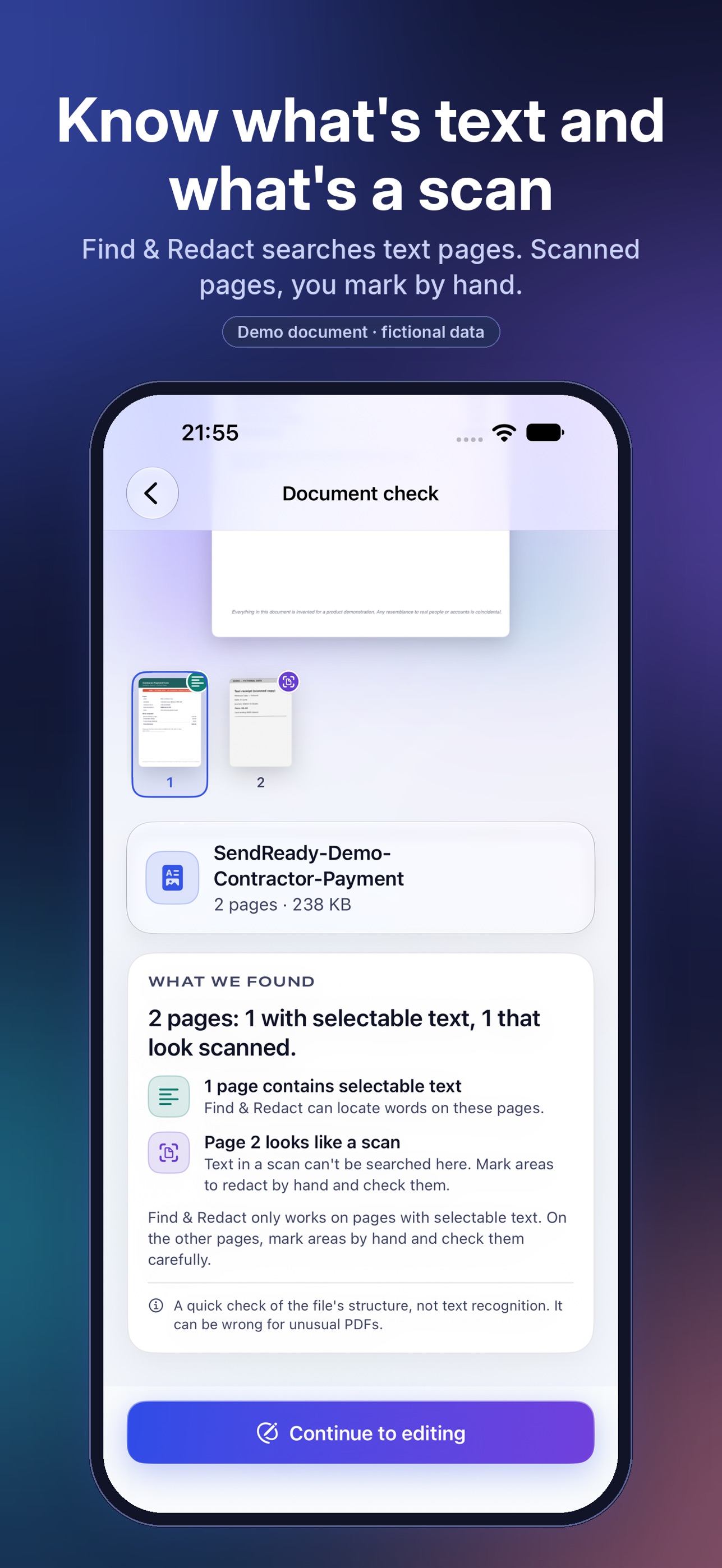 Screenshot 3 of SendReady: PDF Redact & Check
