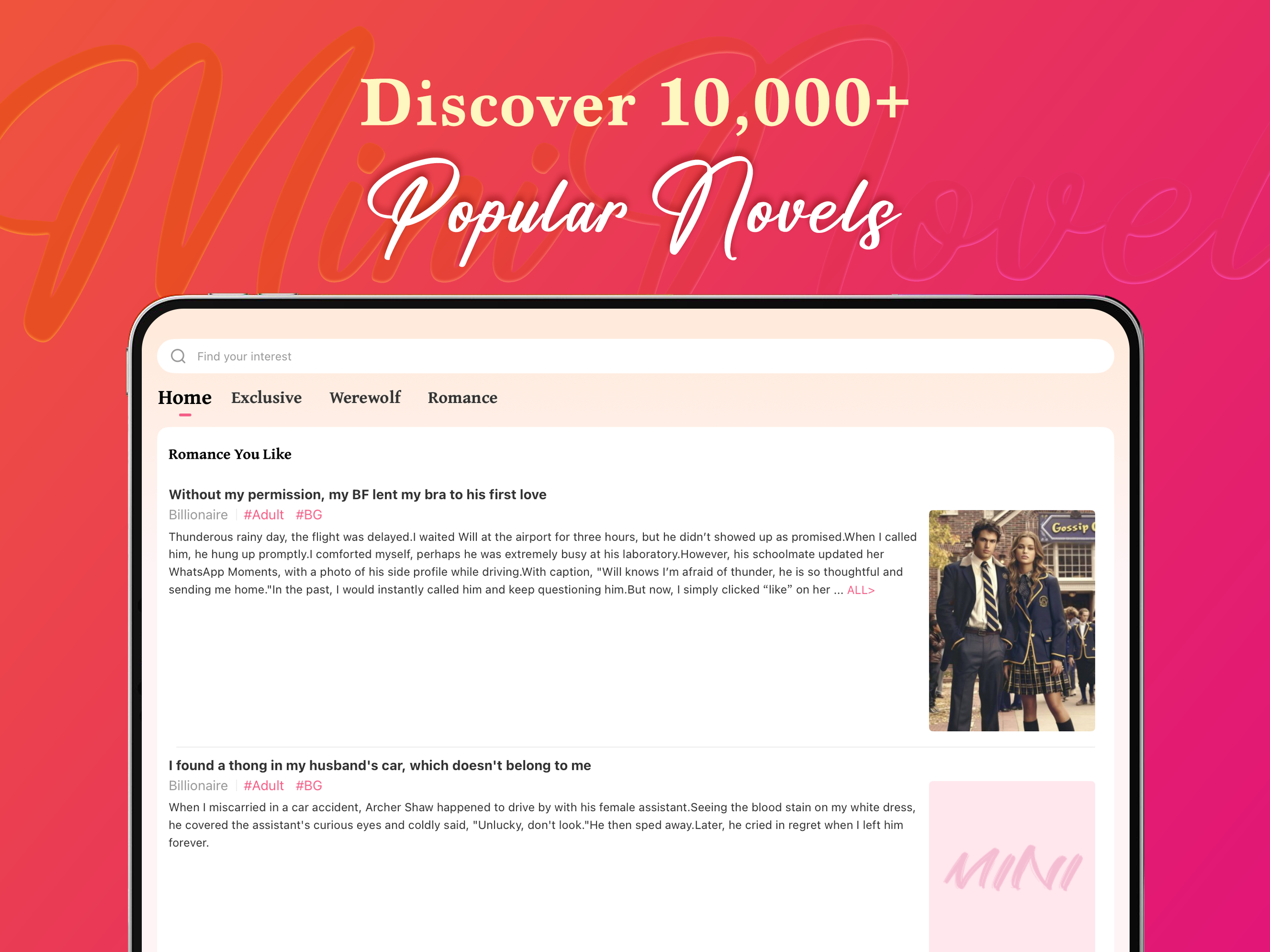 MiniNovel-Find Short Novels screenshot 9