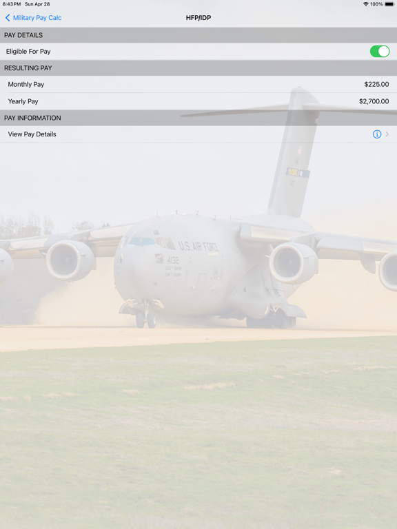 Screenshot #6 pour Military Pay Calc