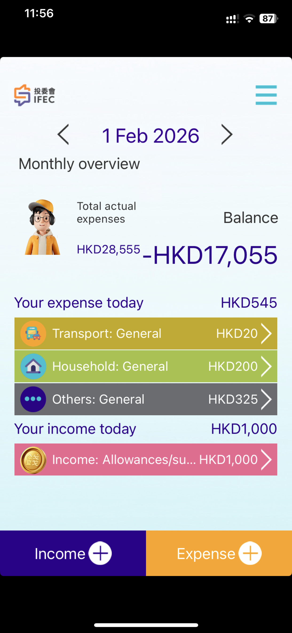 Money Tracker-IFEC Chin Family