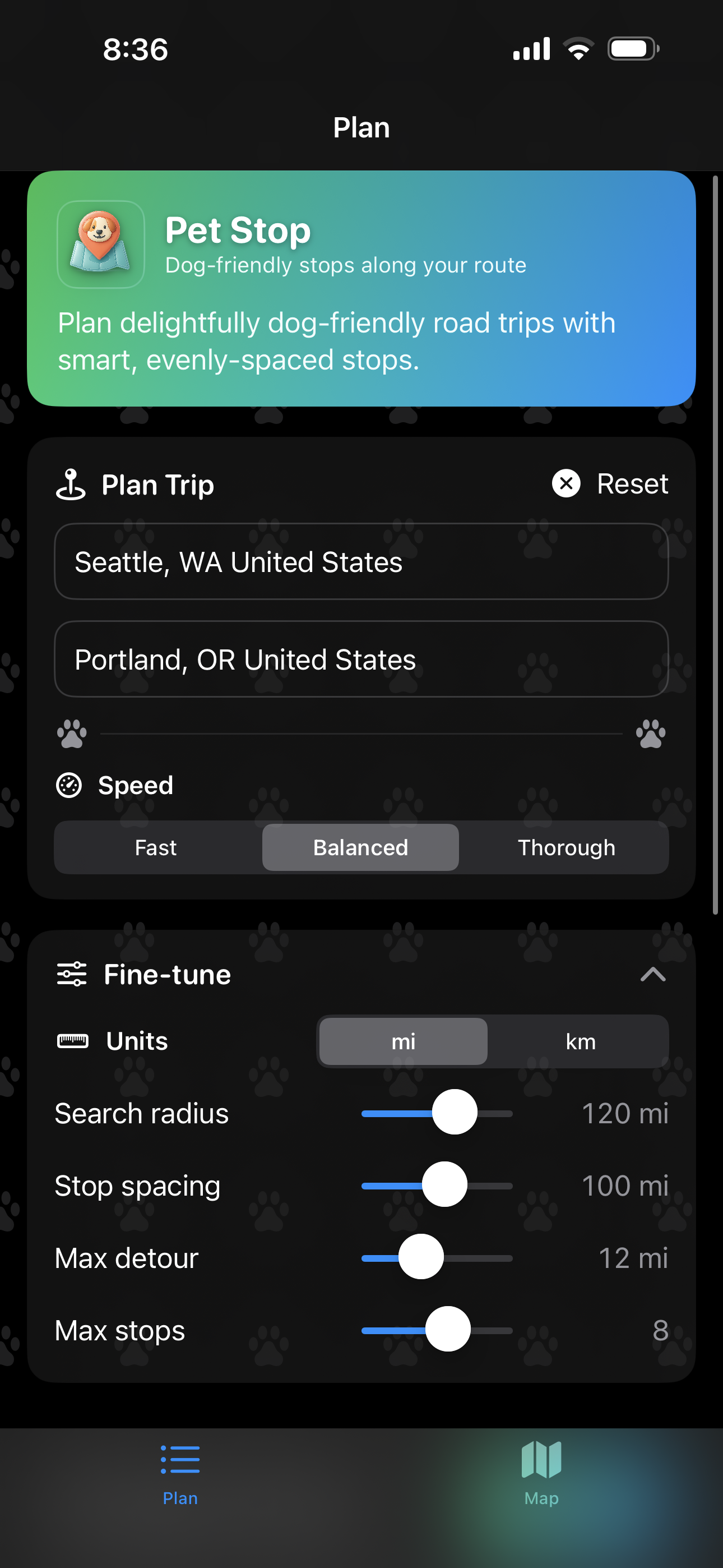 PetStop: Dog Road Trip Planner