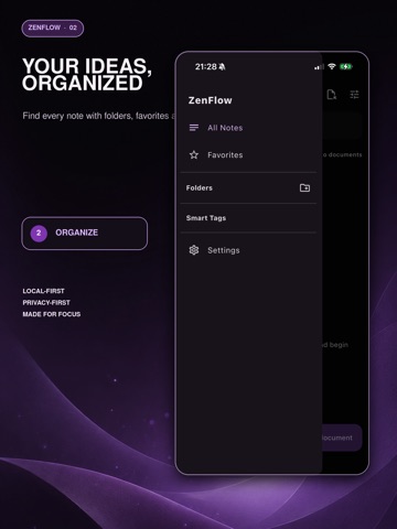 ZenFlow AI Markdown Editor iPad screenshot