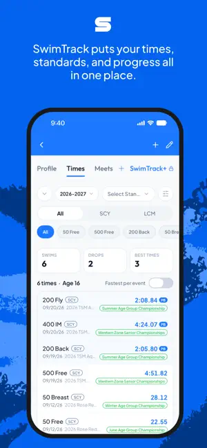 SwimTrackApp screenshot 2