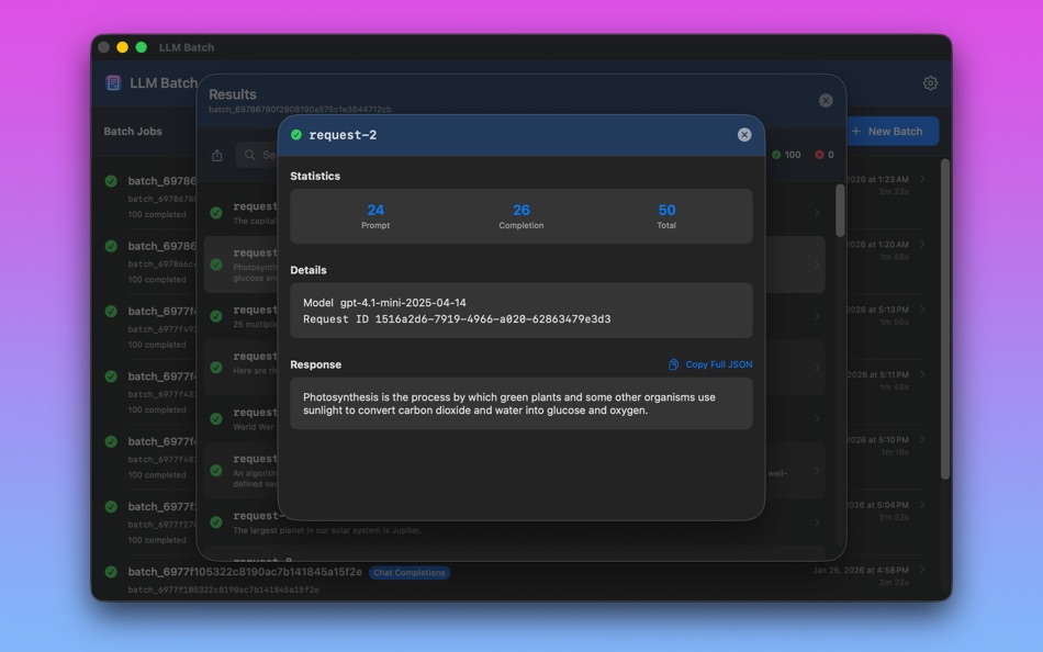 #5. LLM Batch (macOS) Podle: Noel Geren
