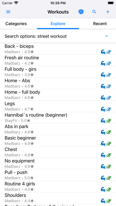 StayFit workout trainer Screenshot