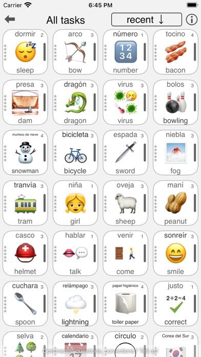 Spanish - learn words easily Screenshot
