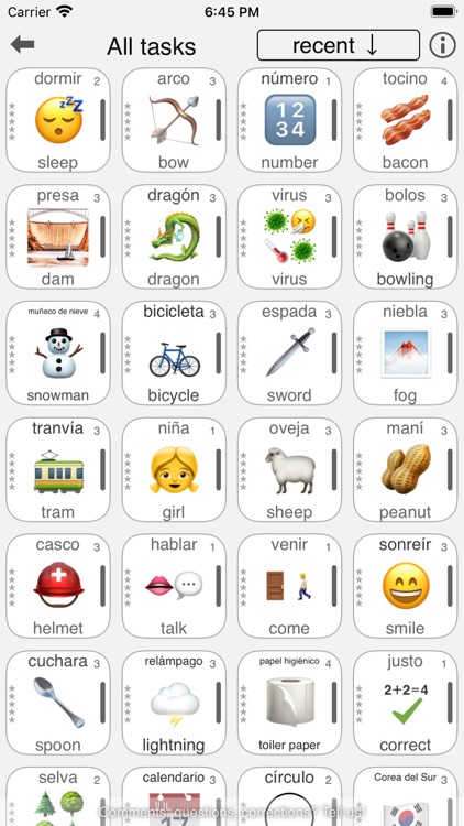 Spanish - learn words easily