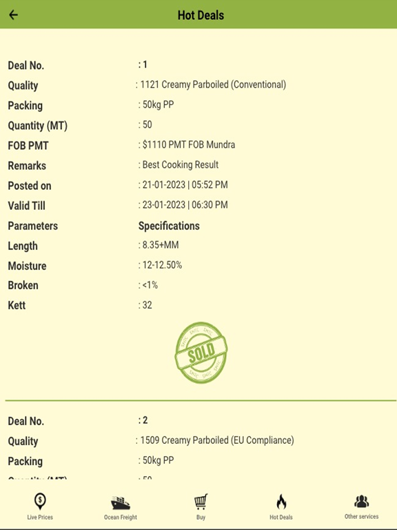 SNTC Rice Sourcing iPad screenshot