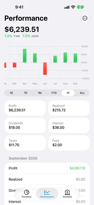 Profit: Portfolio Performance screenshot 4