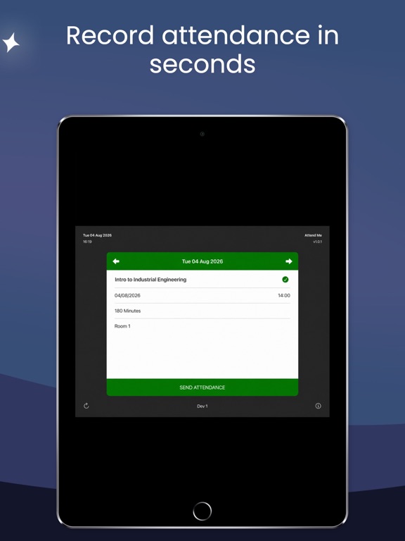 AttendMe iPad screenshot 1