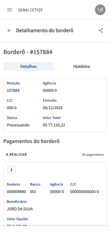 PAGAMENTOS SENAI CETIQT screenshot