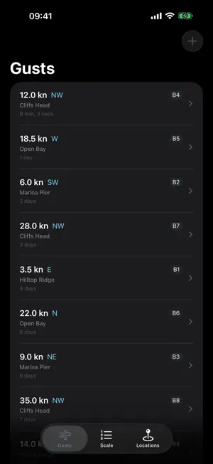 Squall: Wind Gust Logger screenshot 1