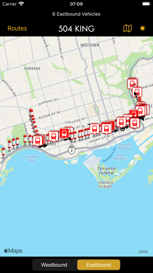 #1. TTC Bus Map (iOS) 由: Merch Visoiu