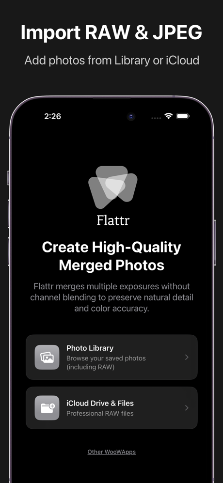 Flattr: Exposure Blend & Merge screenshot 1
