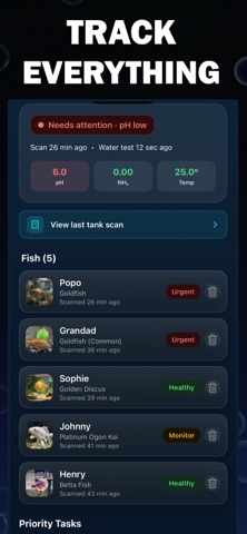 Aquarium AI Scanner iPhone screenshot