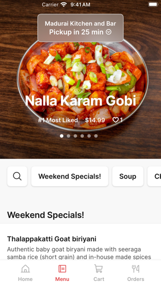 Screenshot 2 of Madurai Kitchen and Bar App