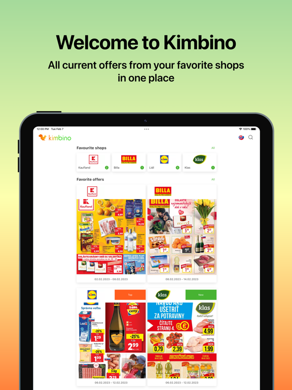 Kimbino − Weekly ads and Deals iPad screenshot 1 - Shopping app